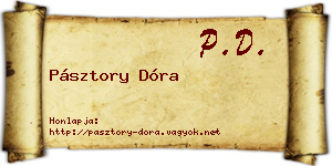 Pásztory Dóra névjegykártya