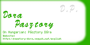 dora pasztory business card